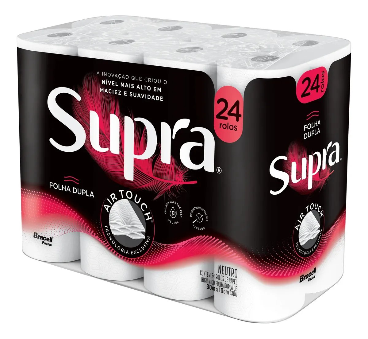 Papel Higiênico Supra Folha Dupla 24 Rolos